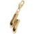 Ballet Slippers Charm In Yellow Gold