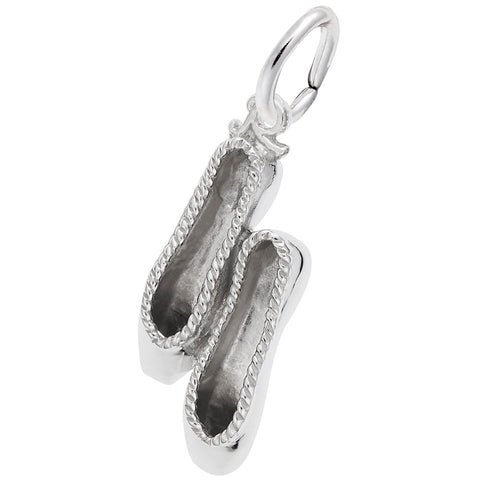 Ballet Slippers Charm In Sterling Silver