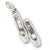 Ballet Slippers charm in 14K White Gold hide-image