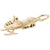 Snowmobile Charm In Yellow Gold