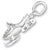 Snowmobile charm in 14K White Gold hide-image