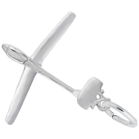 Glider Charm In 14K White Gold