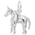 Mule Charm In 14K White Gold
