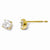 14k Yellow Gold CZ Stud-4.0mm Earrings