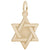 Star Of David Charm in Yellow Gold Plated
