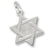 Star Of David charm in 14K White Gold hide-image