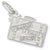 Suitcase charm in 14K White Gold hide-image