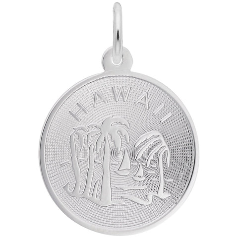 Hawaii Charm In 14K White Gold