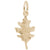 Oak Leaf Charm in Yellow Gold Plated