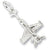 Fighter Jet charm in Sterling Silver hide-image