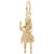 Hula Dancer Charm In Yellow Gold