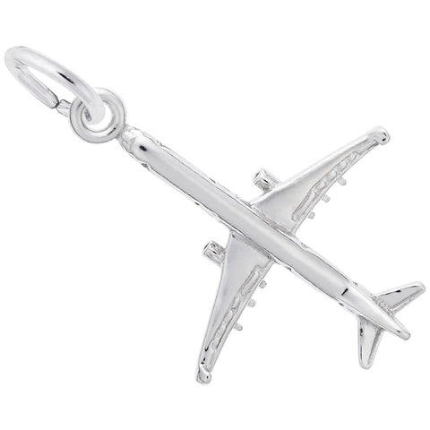 Airplane Charm In Sterling Silver