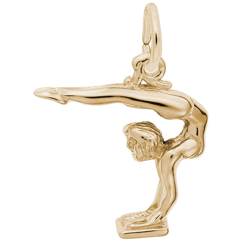 Gymnast Charm in Yellow Gold Plated