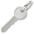 Key charm in 14K White Gold hide-image