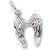 Angel Wings 3D charm in Sterling Silver hide-image