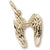 Angel Wings 3D charm in Yellow Gold Plated hide-image