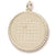 Calendar Rope Frame Charm in 10k Yellow Gold hide-image