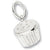 White Cupcake charm in 14K White Gold hide-image