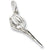 Tulip charm in 14K White Gold hide-image