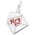 Love Letter Charm In 14K White Gold