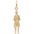 Mountie Charm In Yellow Gold