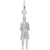 Mountie Charm In 14K White Gold