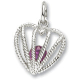 June Birthstone charm in Sterling Silver hide-image