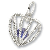 September Birthstone charm in Sterling Silver hide-image