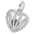 September Birthstone charm in 14K White Gold hide-image