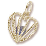 September Birthstone Charm in 10k Yellow Gold