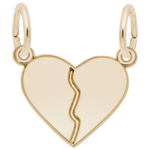 Heart Charm In Yellow Gold