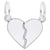 Heart Charm In Sterling Silver