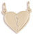 Heart charm in Yellow Gold Plated hide-image