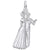 Ballroom Dancers Charm In 14K White Gold