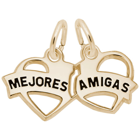 Mejores Amigas Charm In Yellow Gold