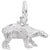 Polar Bear Charm In 14K White Gold