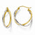 14k Two-tone Polished Hinged Earrings