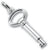 Skeleton Key charm in 14K White Gold