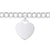 Medium Heart Charm and Bracelet Set in Sterling Silver