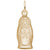 Matryoshka Doll Flat Back Charm in Yellow Gold Plated