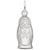 Matryoshka Doll Flat Back Charm In 14K White Gold