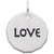 Tag- Love Charm In 14K White Gold