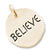 Tag- Believe charm in Yellow Gold Plated hide-image
