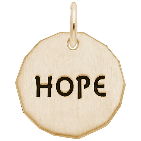 Tag- Hope Charm in Yellow Gold Plated