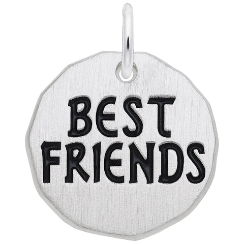 Tag- Best Friends Charm In Sterling Silver