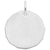 Plain Charm Tag Charm In 14K White Gold