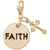 Faith Tag With Cross Charm In Yellow Gold