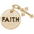 Faith Tag With Cross Charm In Yellow Gold