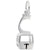 Telluride Gondola W/Black Logo Charm In 14K White Gold