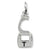 Telluride Gondola W/Black Logo charm in 14K White Gold hide-image